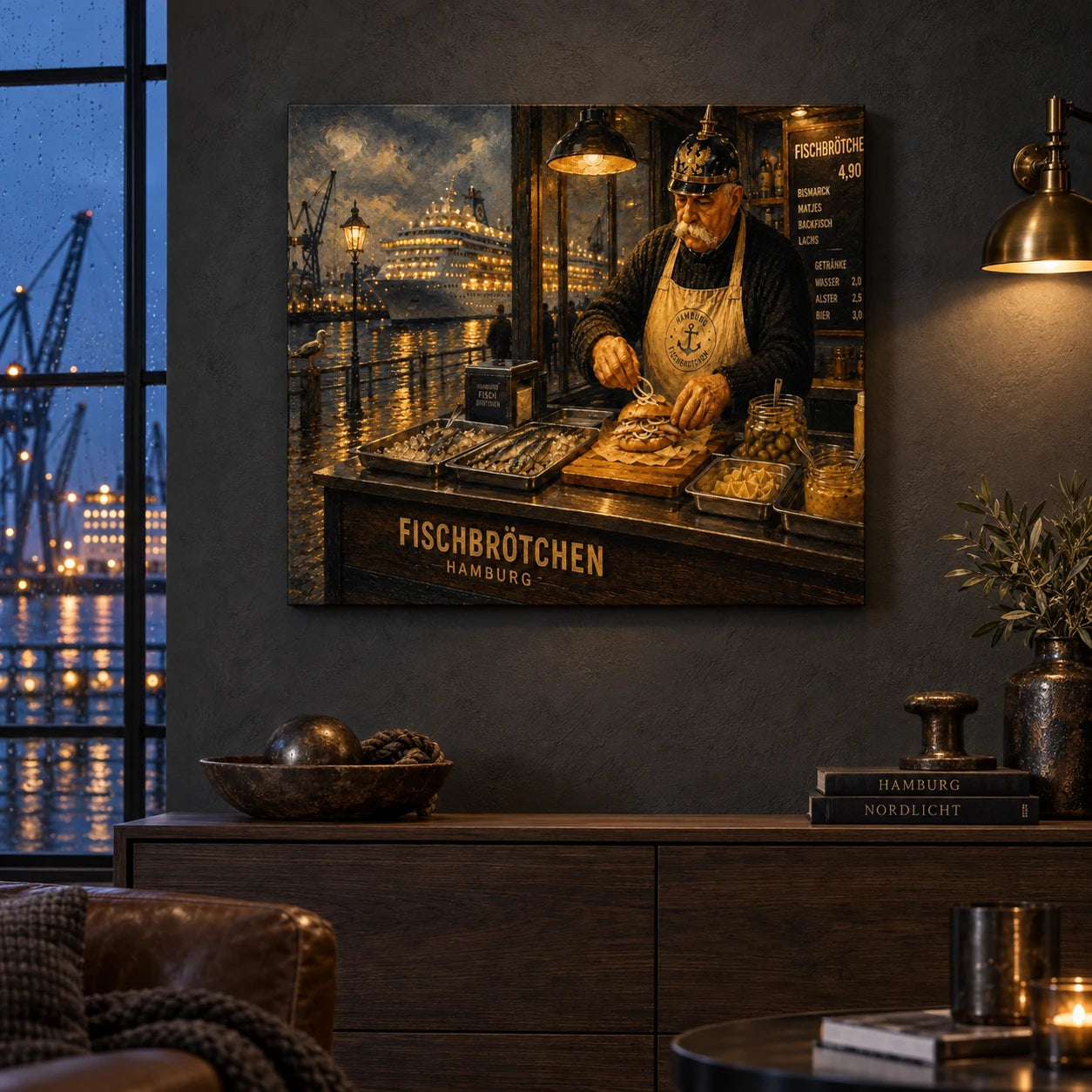 Bismarck mit Zwiebeln – Raumansicht