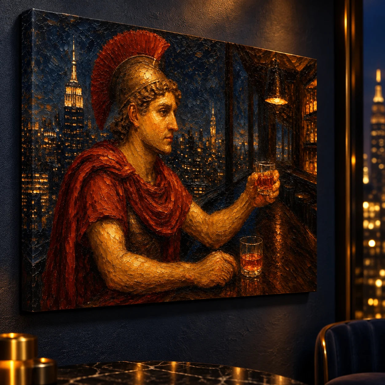 Empire on the Rocks – Leinwanddetail