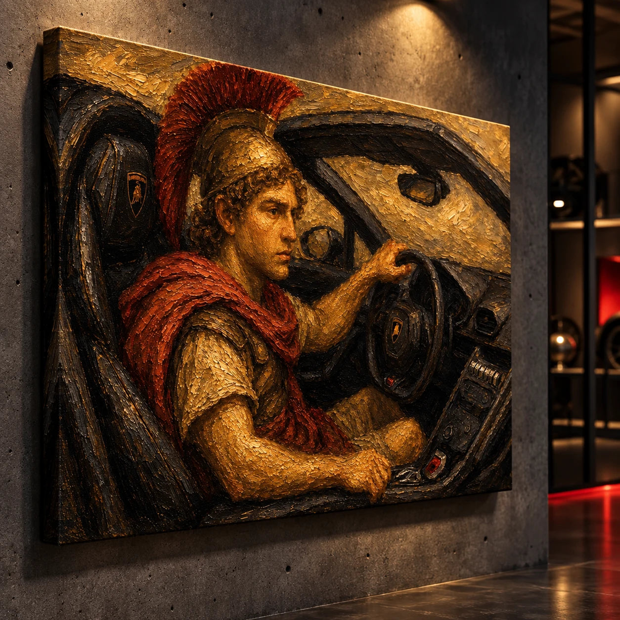 The great Lambo – Leinwanddetail